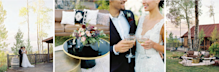 a man and woman holding glasses of wine and a cake