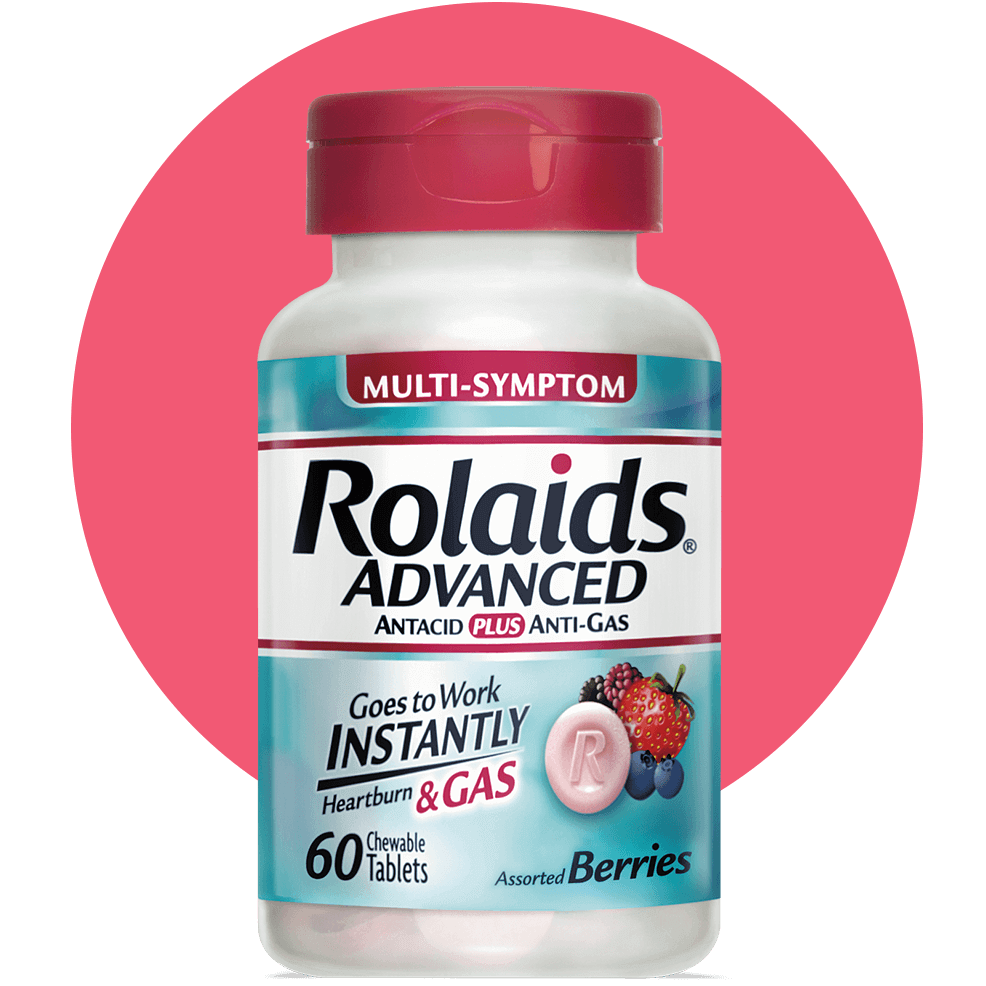 Rolaids® advanced antacid plus anti-gas chewable tablets