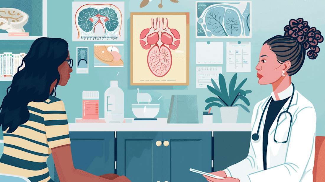 A doctor explaining a hymenectomy