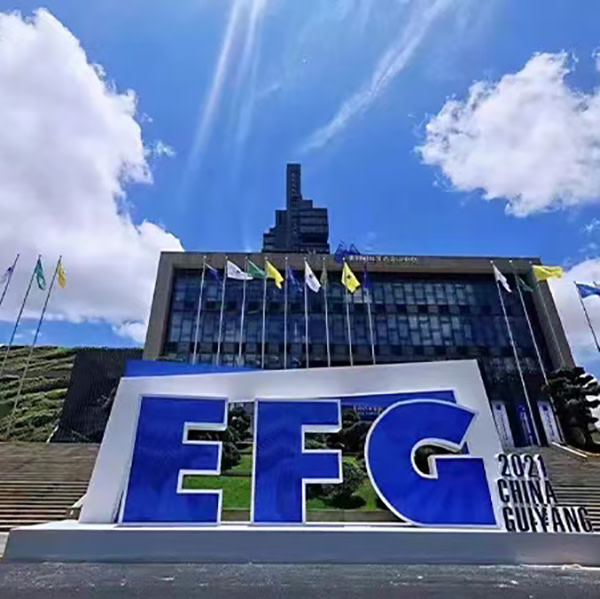 貴陽生態文明論壇會場前設置EFG大型展架