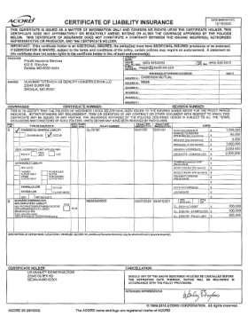 Workmans Comp & Liability Insurance Over $2,000,000