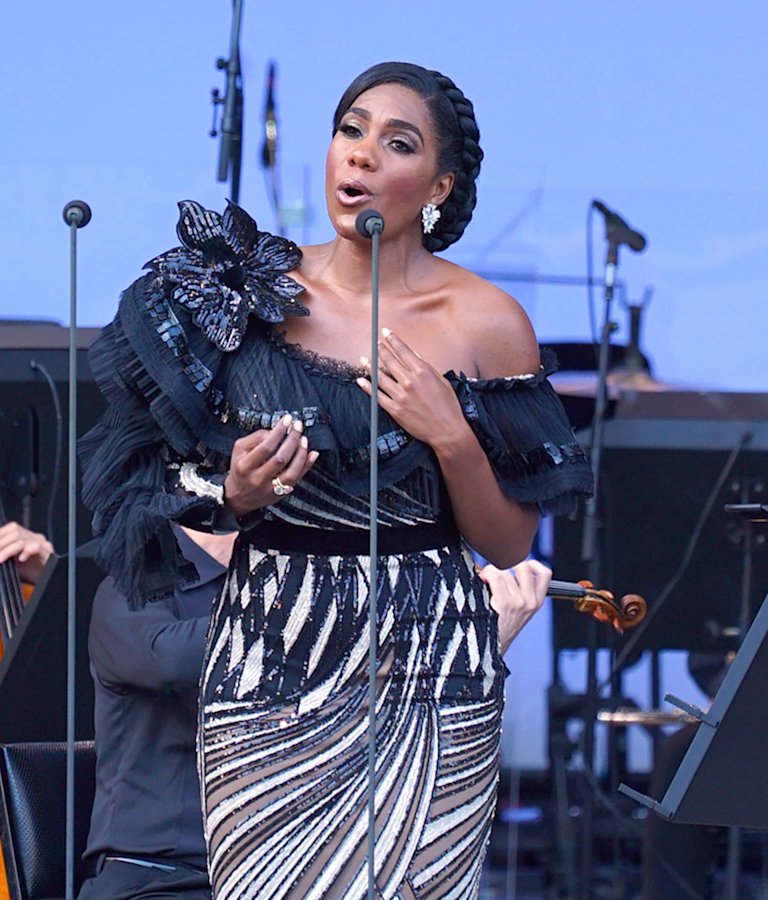 J’Nai Bridges performs one of Peter Lieberson’s Neruda Songs with the LA Phil.