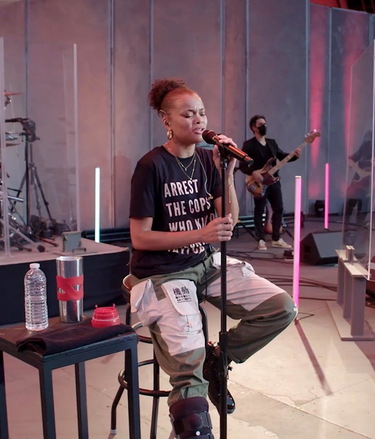 Andra Day, Episode 4, at the mic