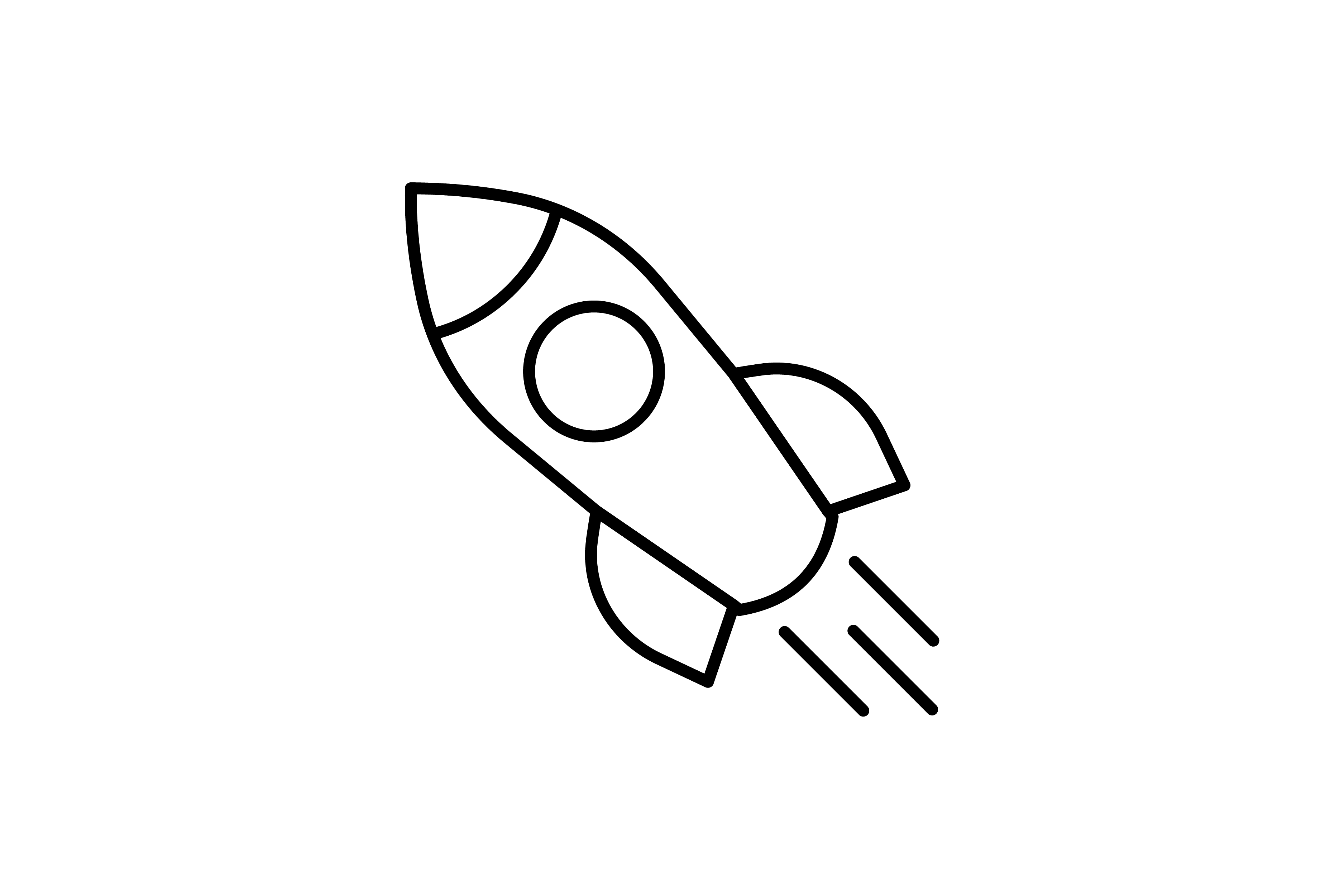 Icon of a rocket ship