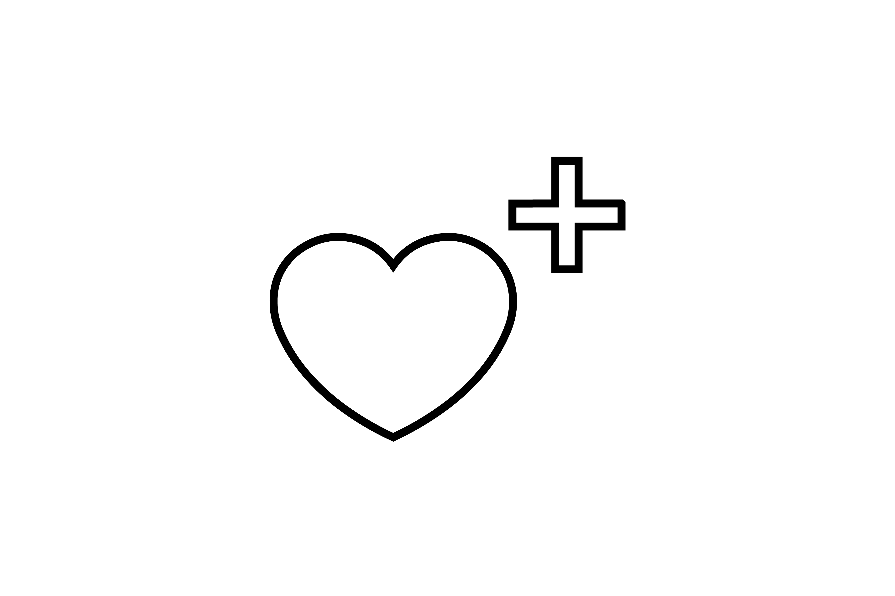 Heart and plus icons