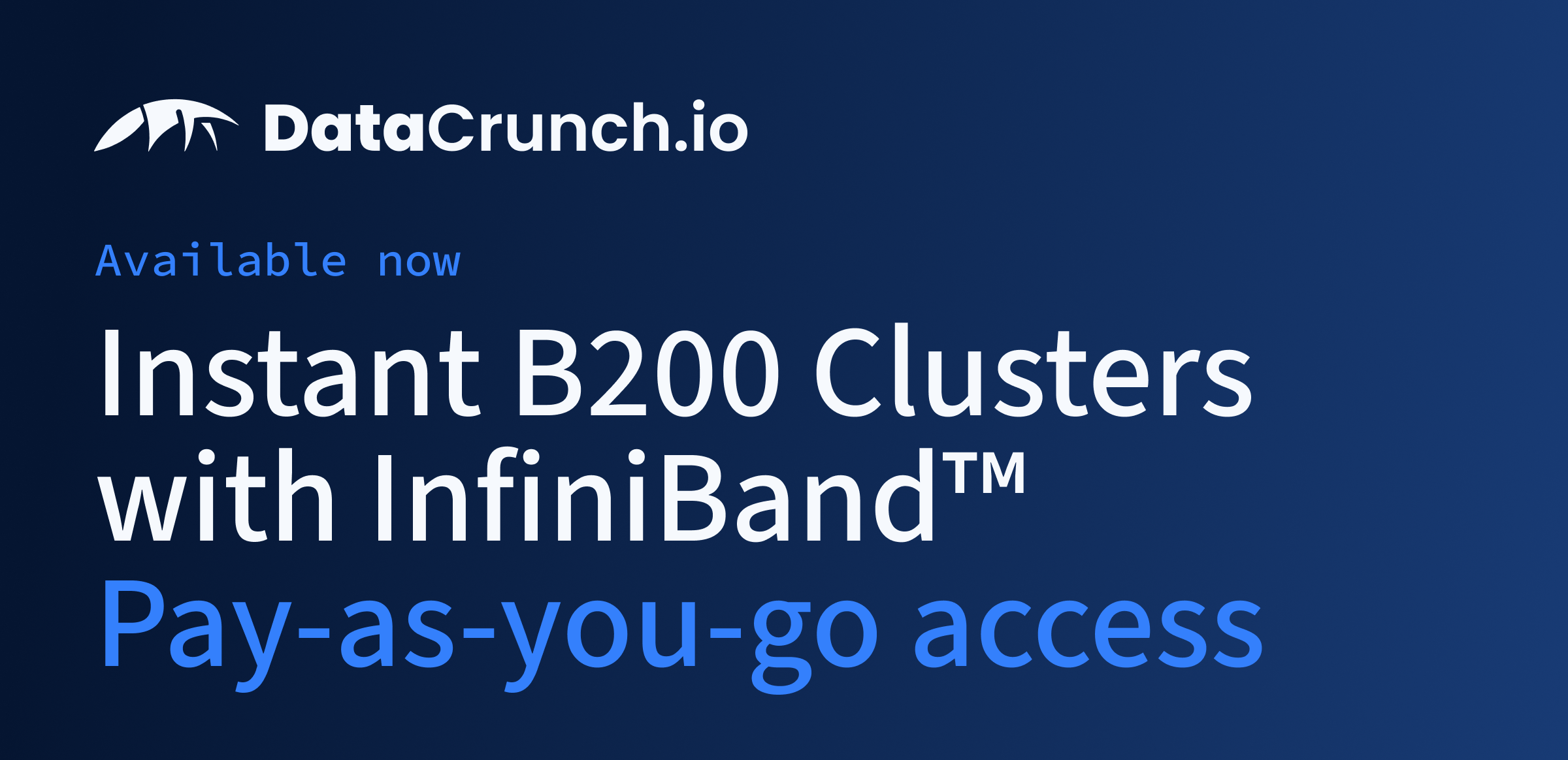 Instant B200 Clusters
