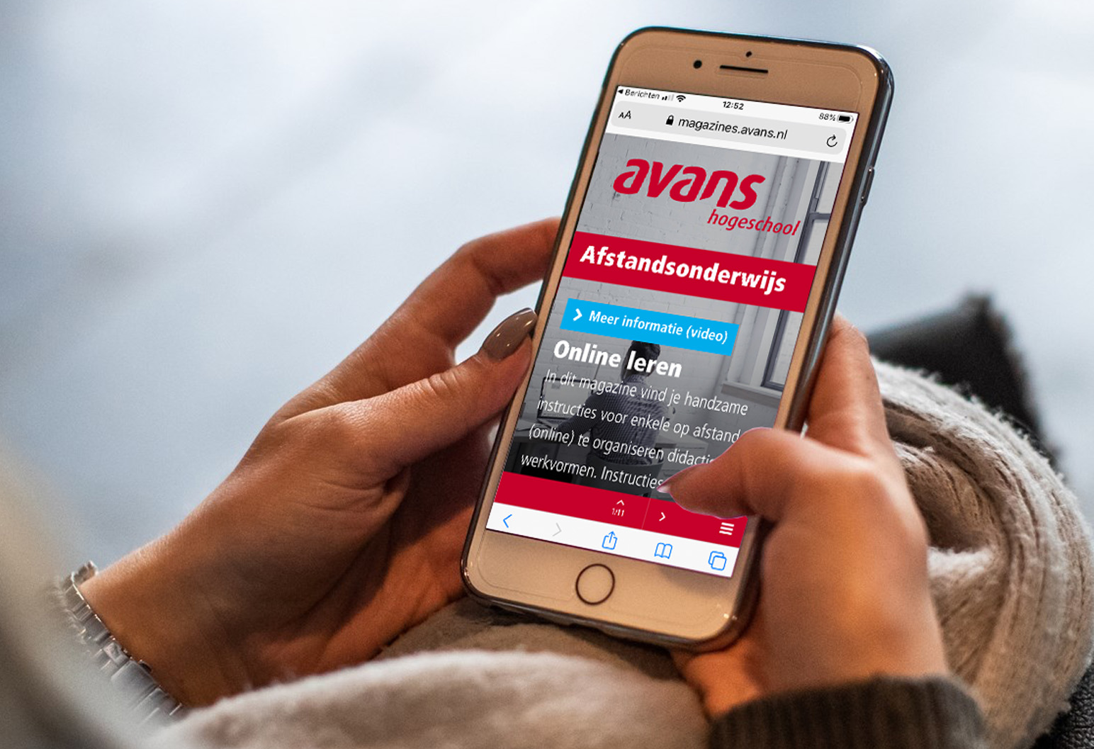 Magazine online leren op iPhone