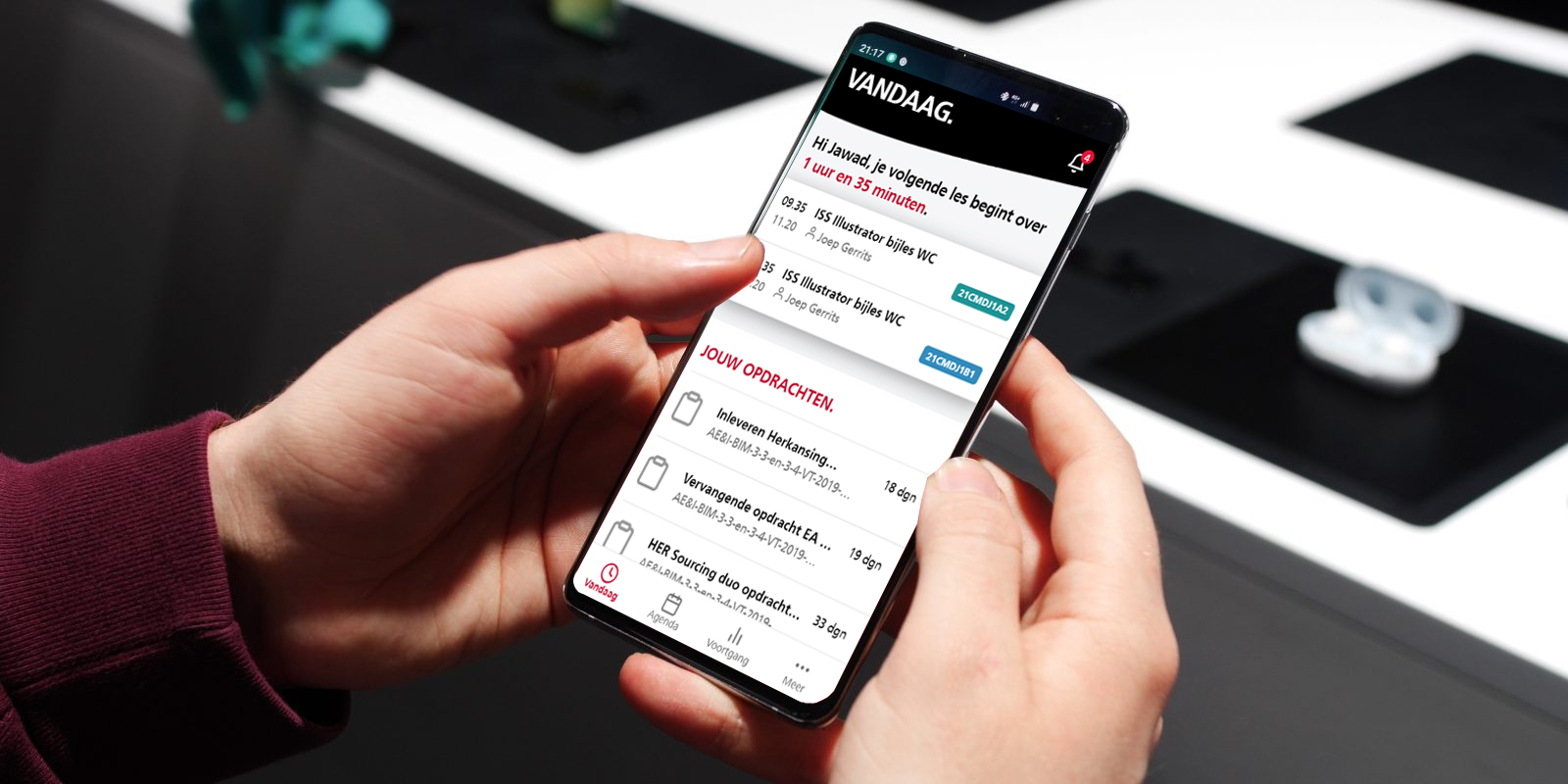 Avans One applicatie op Samsung