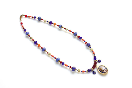 Collier Vishnu bleu marine