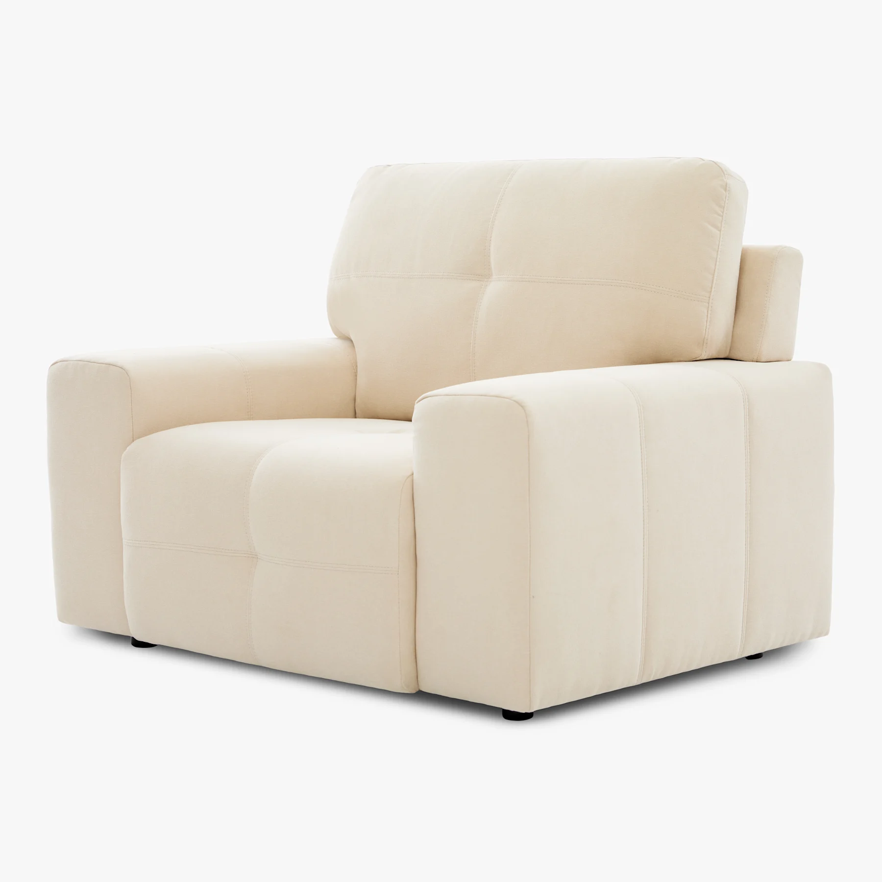 Orlando Armchair, Ivory Classic Plush Fabric