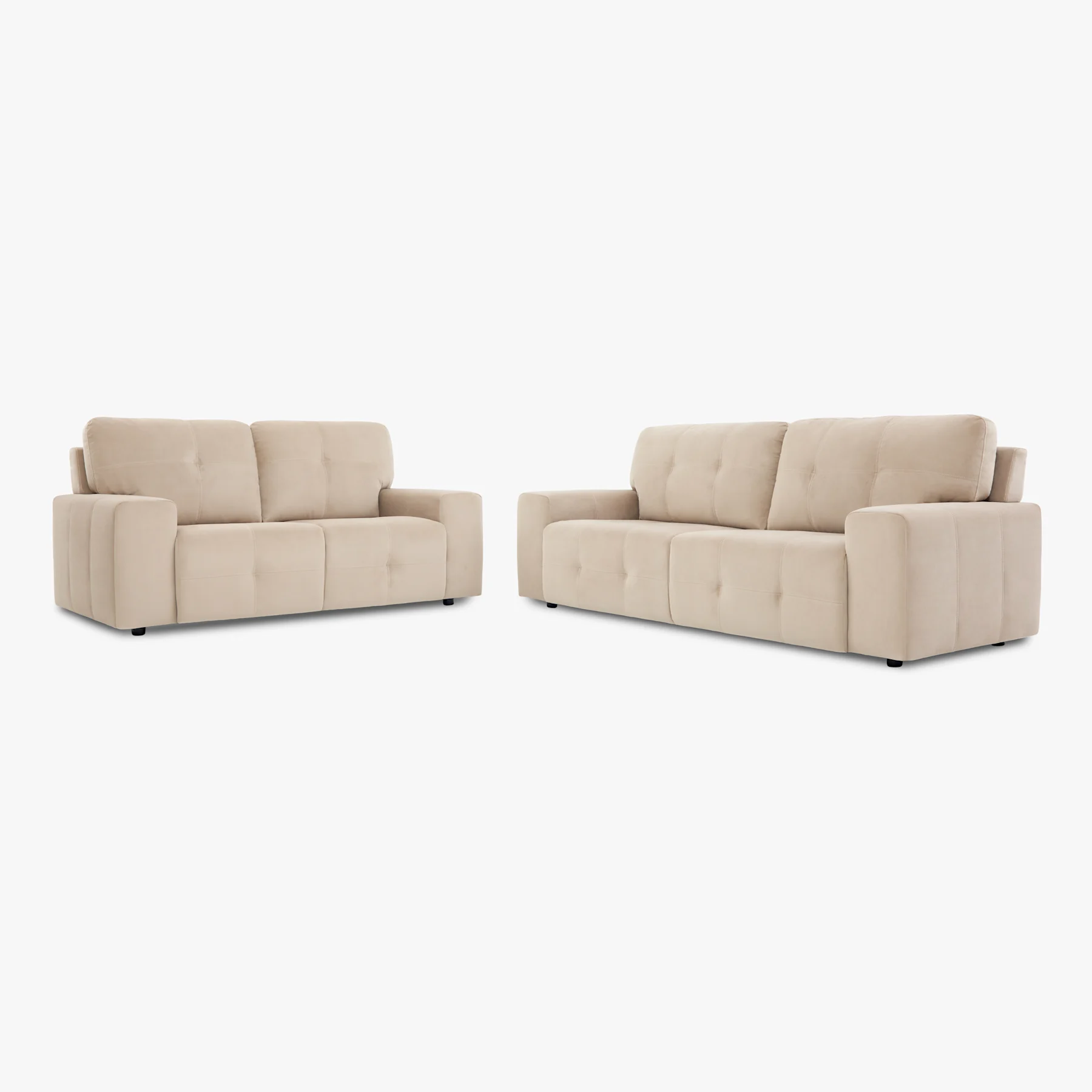 Orlando 3+2 Seater Sofa Set, Champagne Classic Velvet