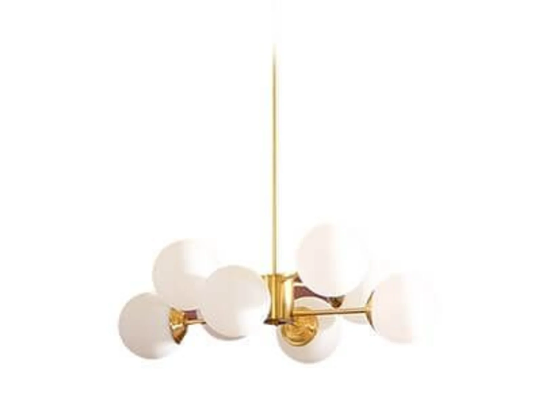 8-light Sputnik Gold Chandelier - Demo Lights