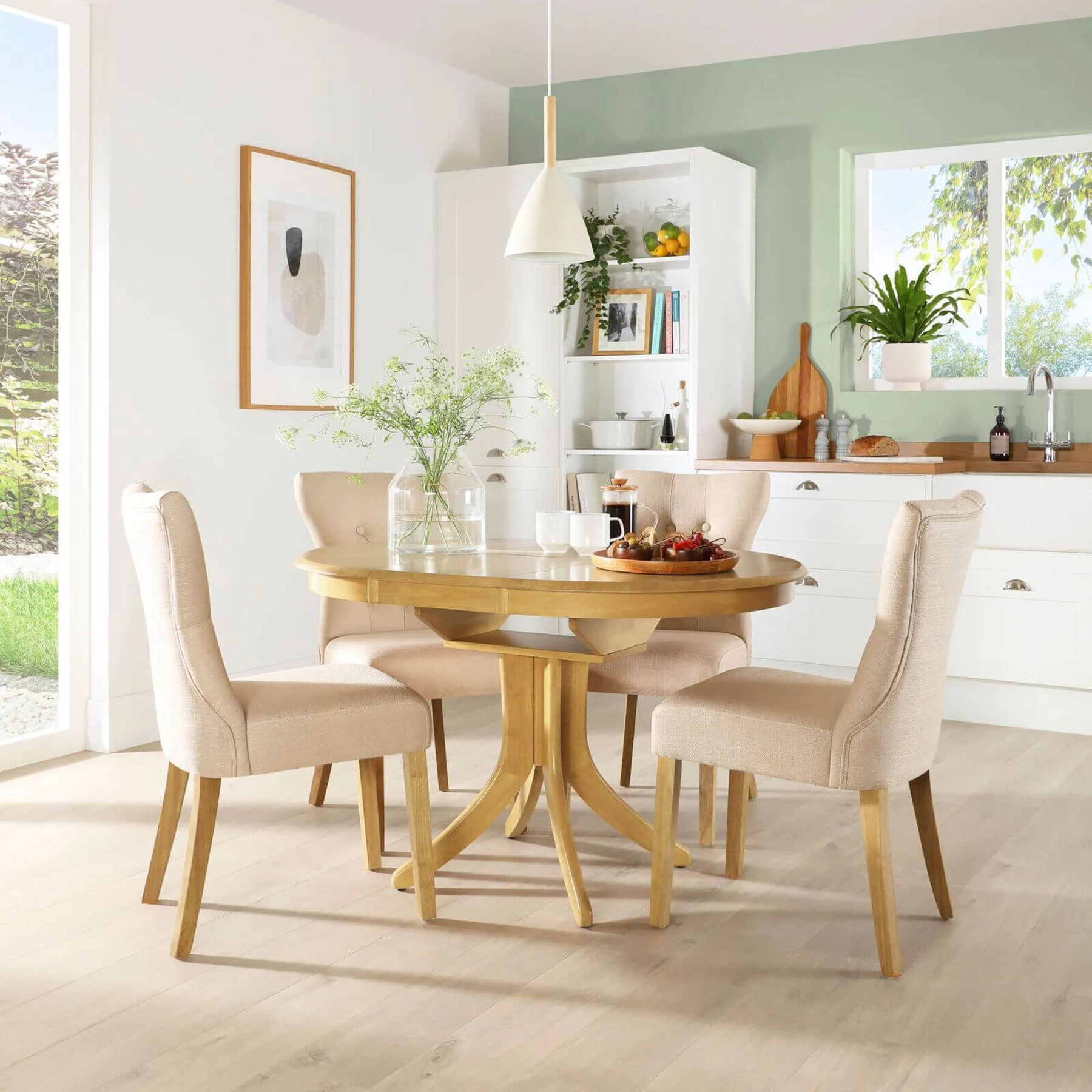 Hudson and Bewley Dining Set SS24 Summer Living Summer Living SS24 > Hudson oak Bewley oatmeal