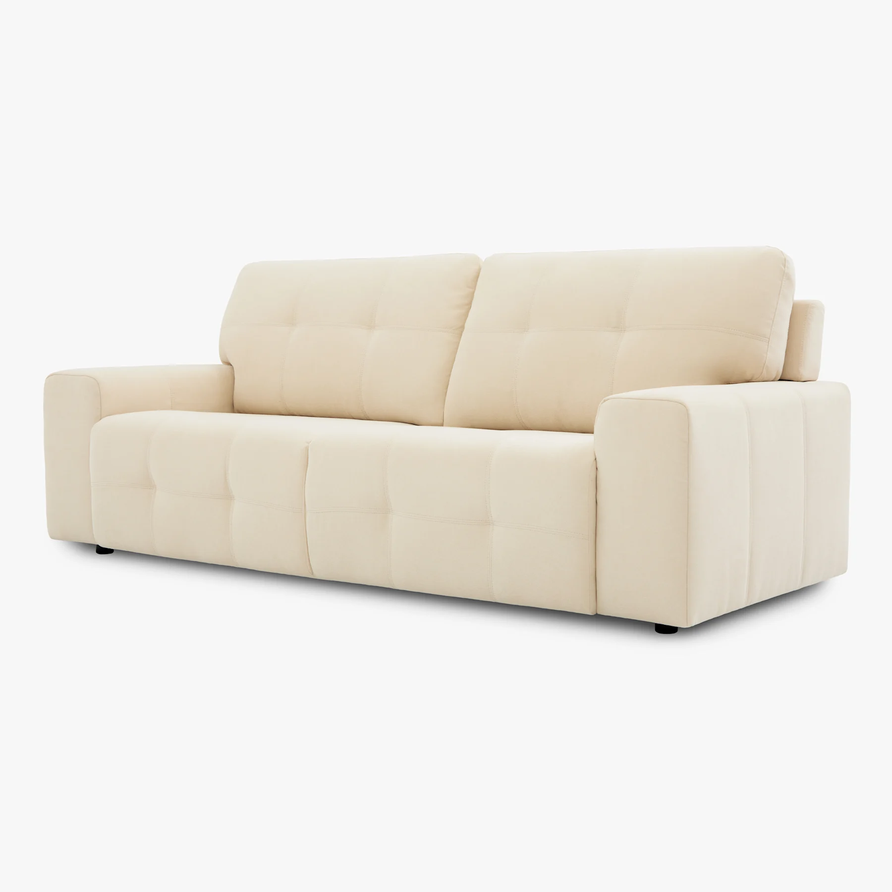 Orlando 3 Seater Sofa, Ivory Classic Plush Fabric