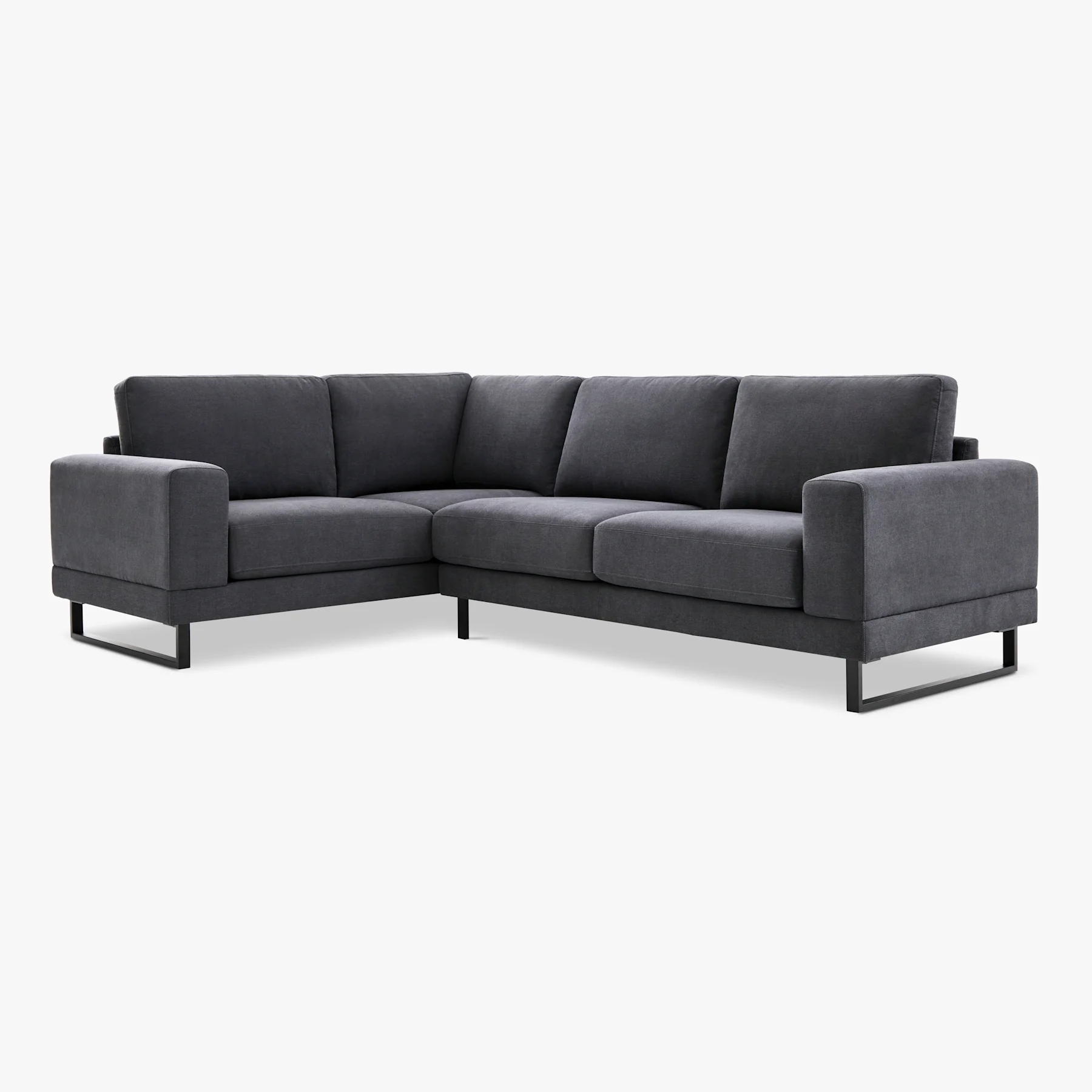 Alessia L-Shape Corner Sofa, Left Hand Facing, Slate Grey Classic Plush Fabric