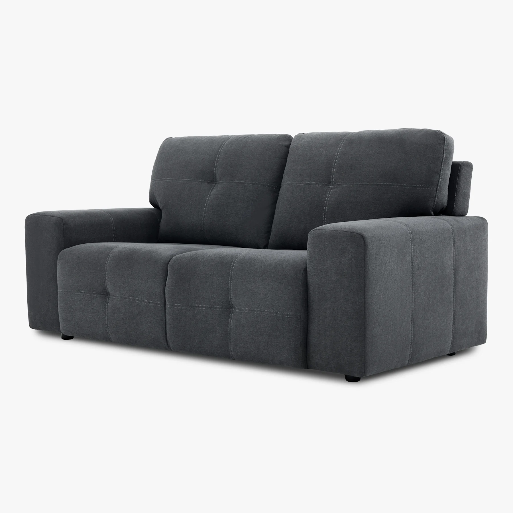 Orlando 2 Seater Sofa, Slate Grey Classic Plush Fabric