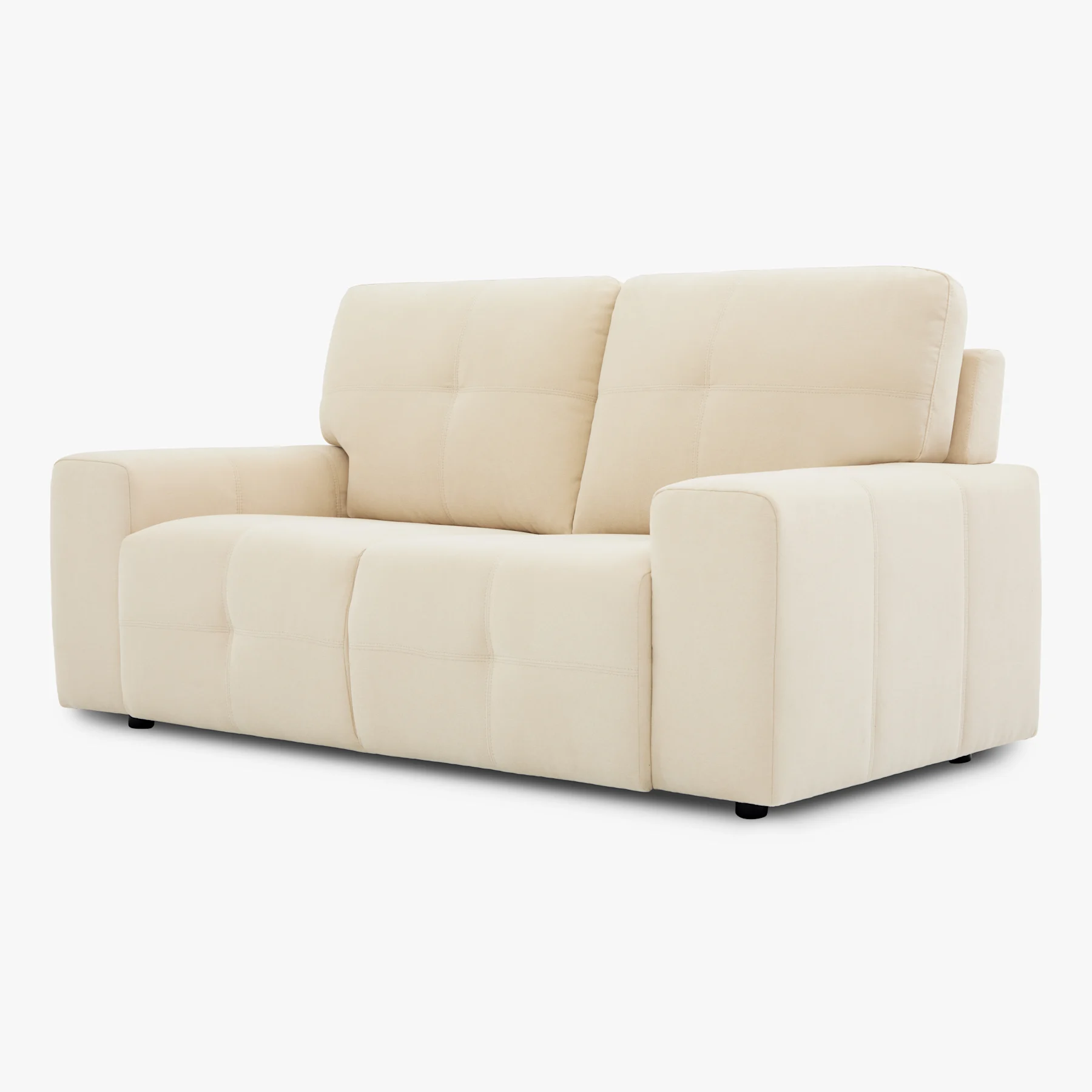 Orlando 2 Seater Sofa, Ivory Classic Plush Fabric