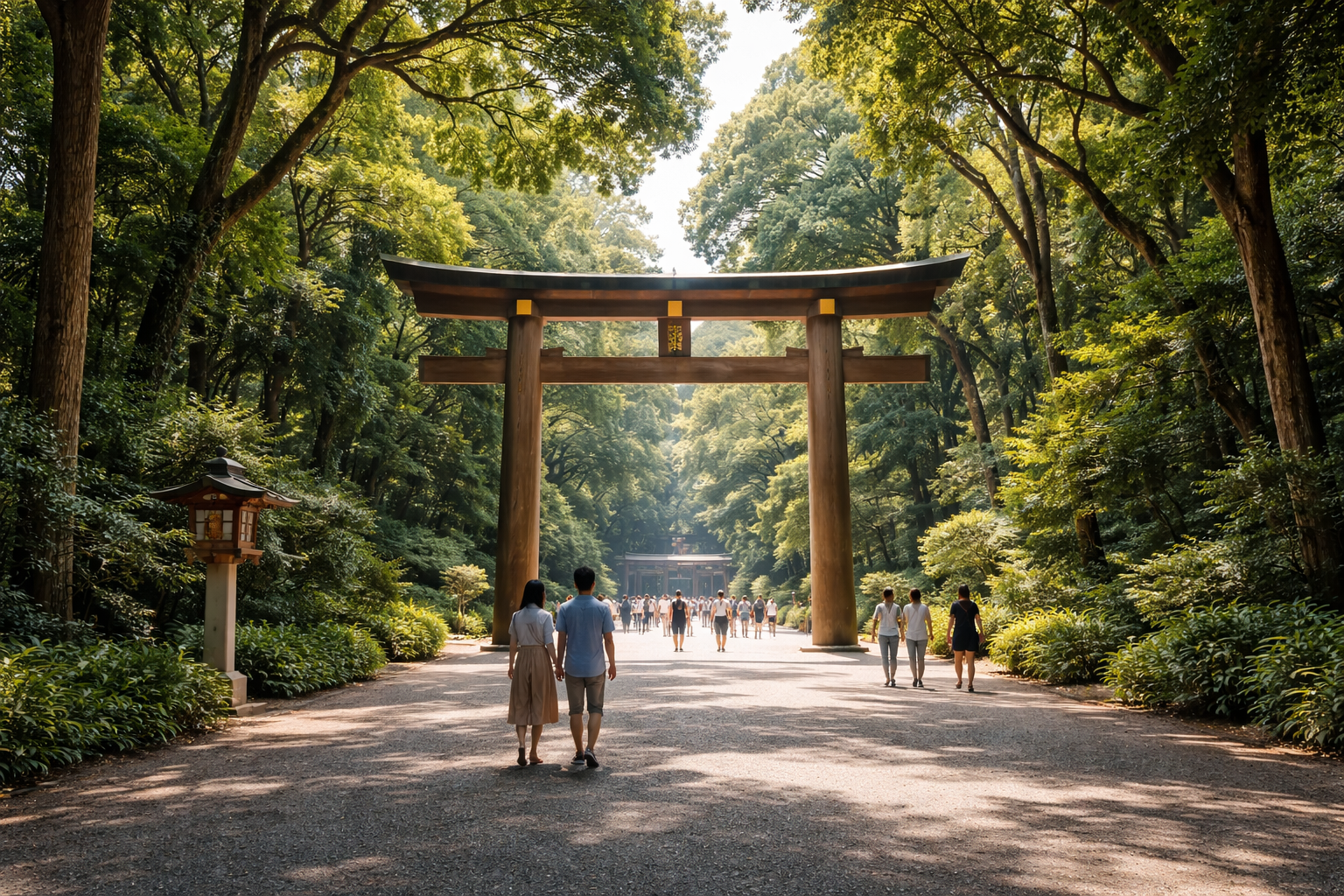 Meiji Shrine in Sunlight