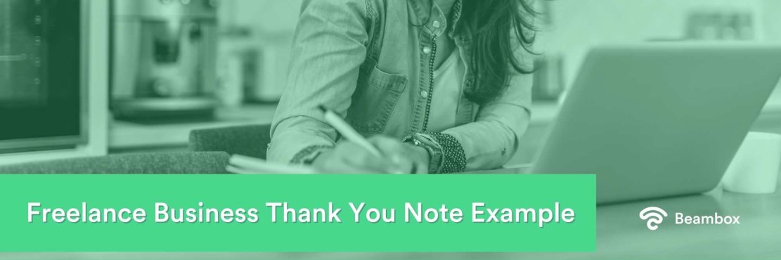 Freelance Business Thank You Note Example