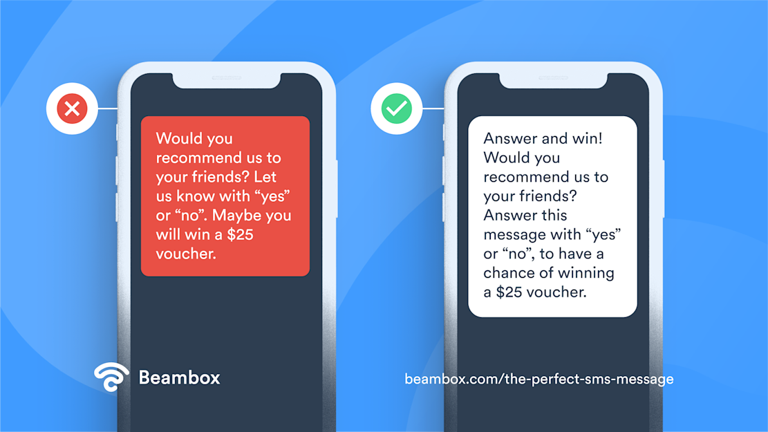 how to write sms for marketing - example 07