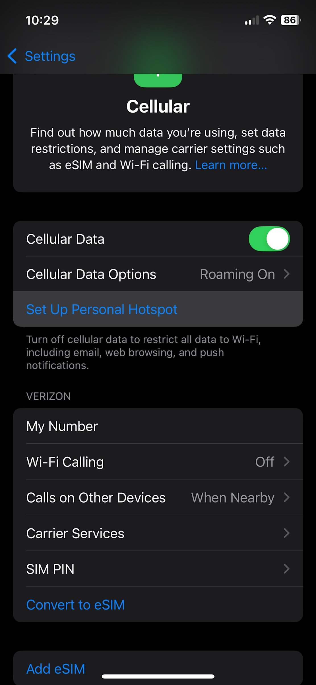 iPhone HotSpot Screenshot 3
