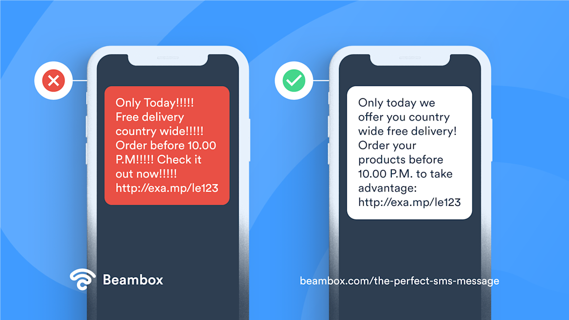 how to write sms for marketing - example 10