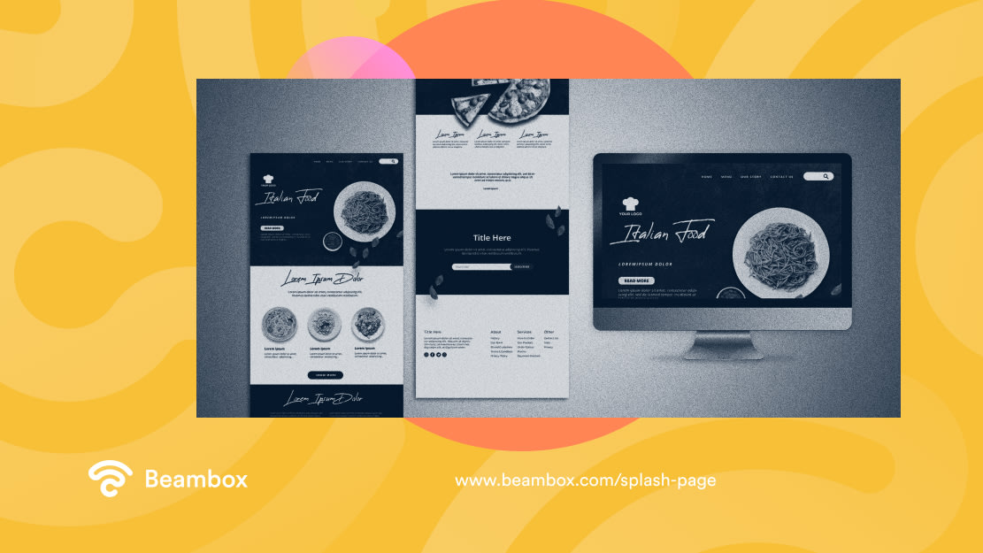 splash page