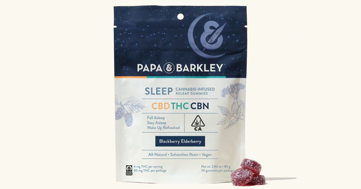 Blackberry Elderberry CBN Releaf Gummies - Papa & Barkley