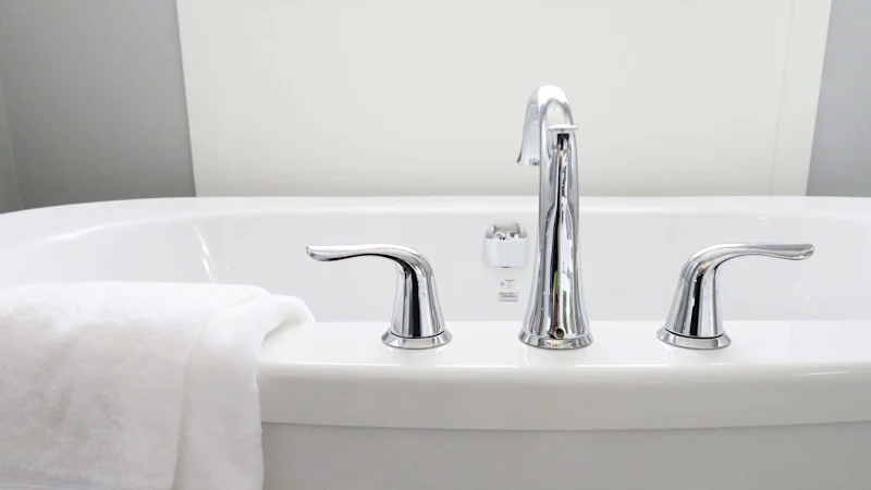Chrome-plated sink taps