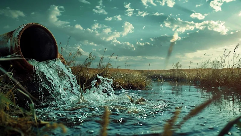 Water release into river