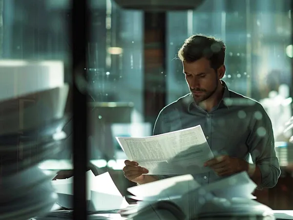 Man with paperwork