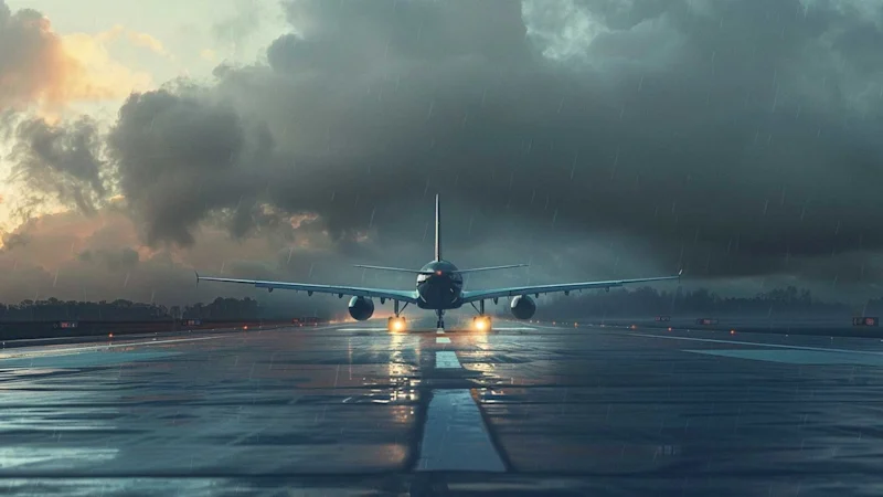 Airplane on a runway