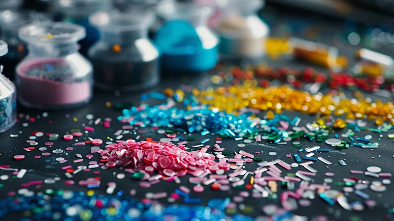 Microplastics on table