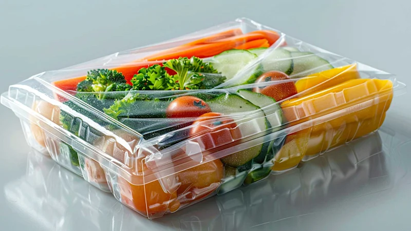 Food in plastic packaging