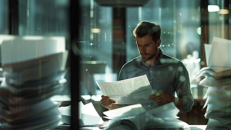 Man with paperwork