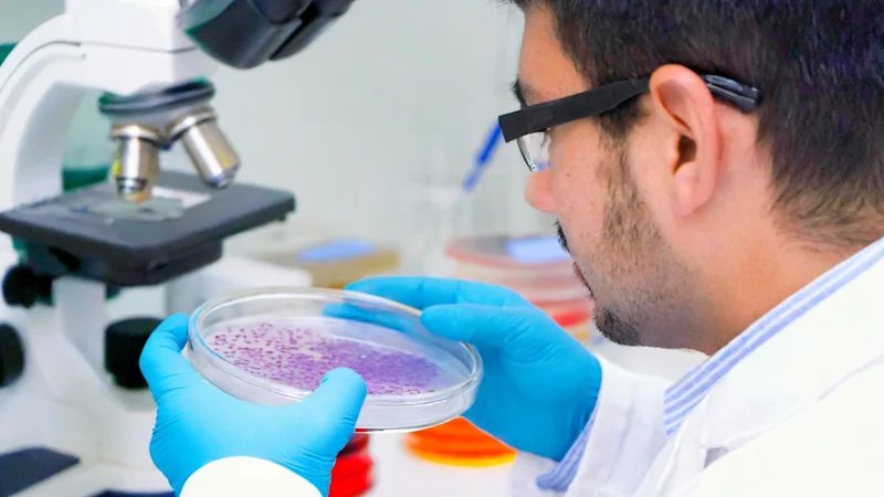 Scientist doing culture work