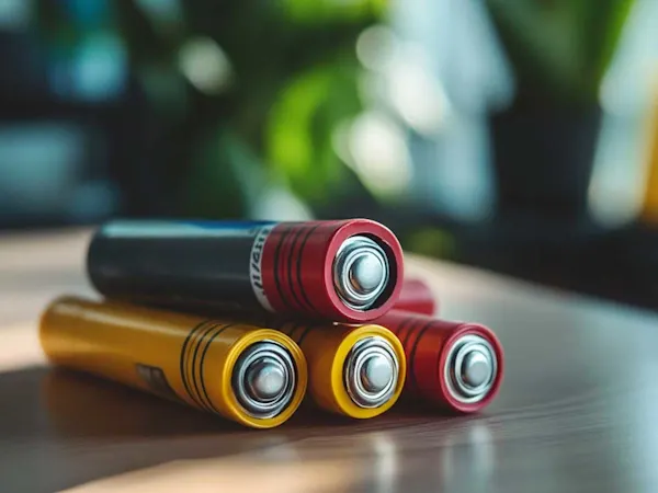 Batteries on a desk