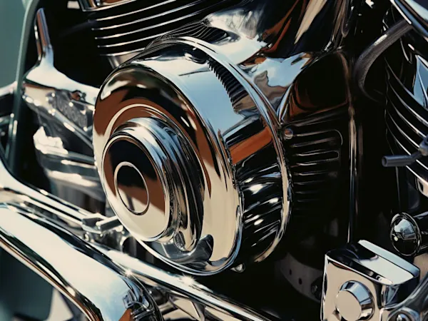 Chrome-plated engine