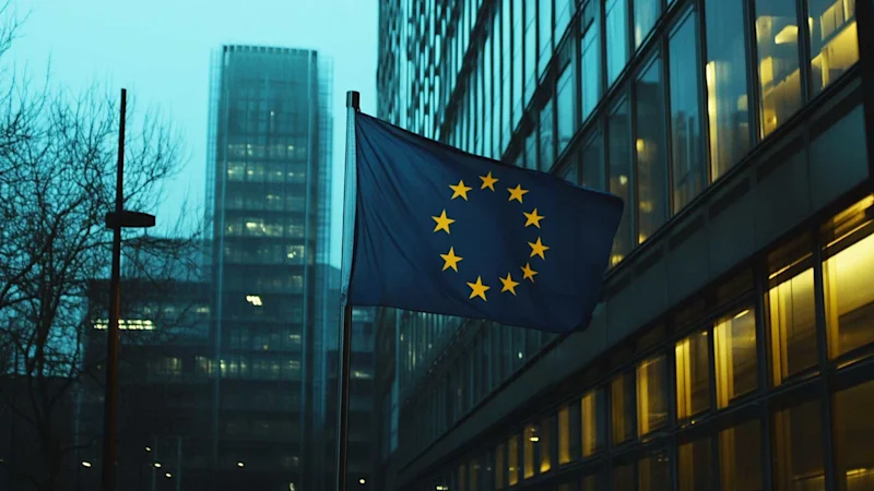 EU flag outside building