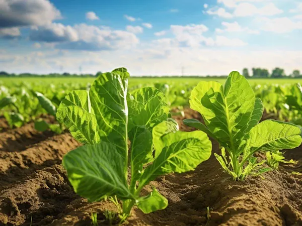 Crop field of sugar beets