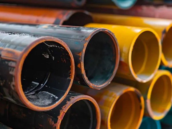 Various PVC pipes stacked