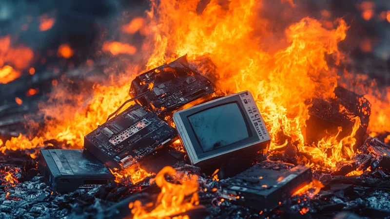 E-waste burning