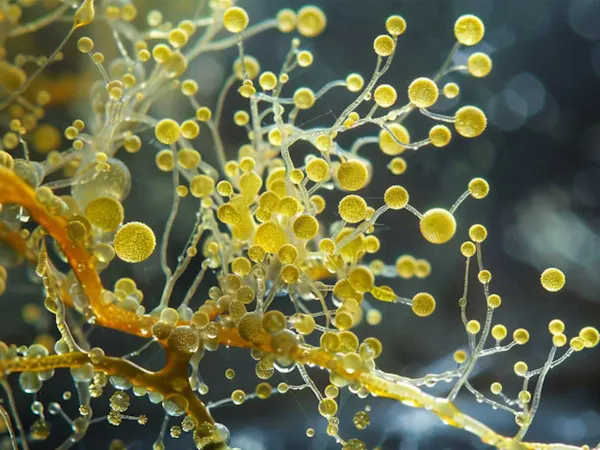 Slime mold growth