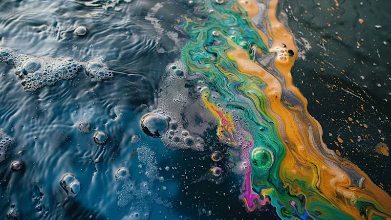 Chemical release on water