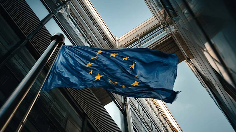 EU flag outside building