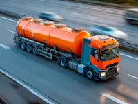Transport of liquids in a lorry