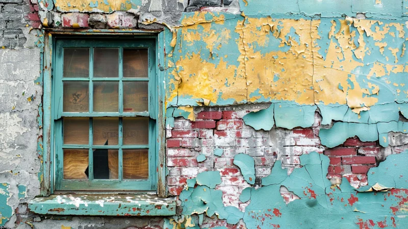 Lead paint on a wall