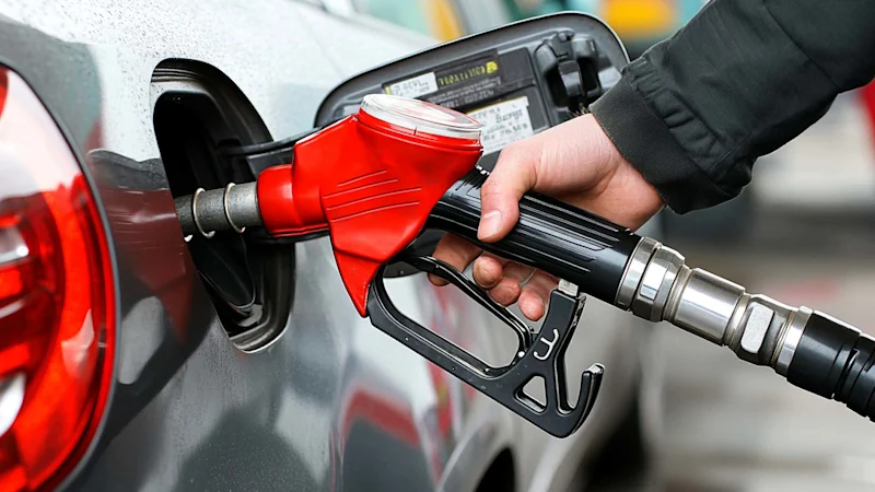 Filling up a car with gasoline