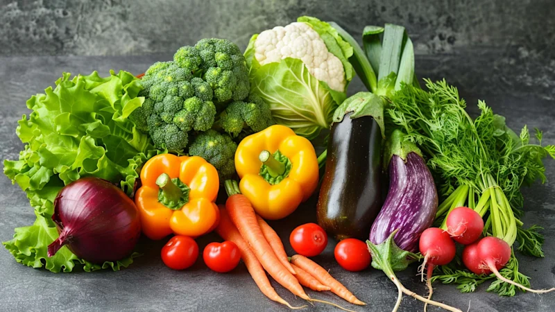 Field vegetables on a table
