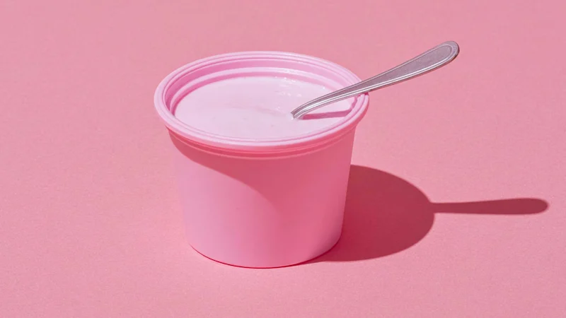 Plastic yogurt pots